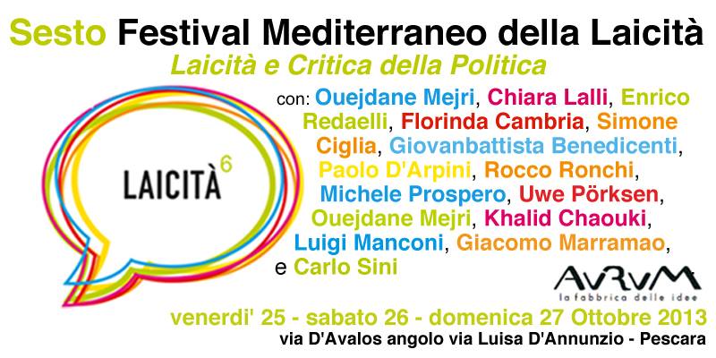 Festival Mediterraneo della Laicità  - Pescara sesta edizione